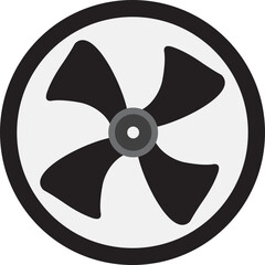 Fan Propeller, Ship Propeller, Aircraft Propeller Icon Illustration