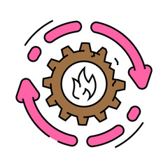 disaster recovery business process line icon vector. disaster recovery business process sign. isolated symbol illustration