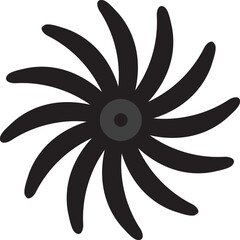 Fan Propeller, Ship Propeller, Aircraft Propeller Icon Illustration