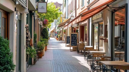 Fototapeta premium Peaceful European Street
