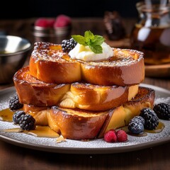 culinary artistry challah french toast with a touch of elegance