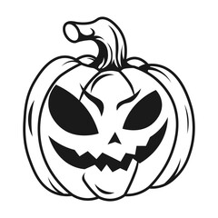 Halloween Pumpkin Line Silhouette
