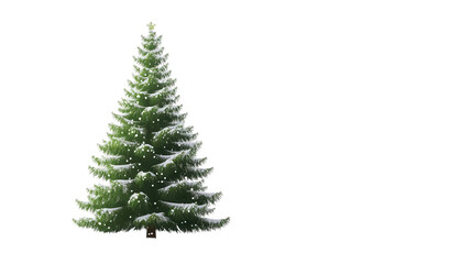 Beautifully Decorated Christmas Tree, festive holiday decor, isolated on white, PNG file, transparent background