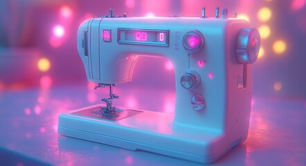 Elegant Sewing Machine on a Table