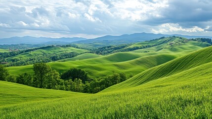 Rolling Hills Landscape in Tuscany