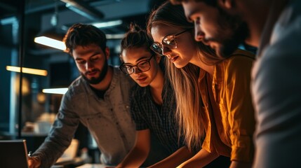 Obraz premium Teamwork and Collaboration in a Modern Office