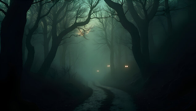 Silent Watchers in the Dusky Forest