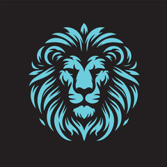 elegant masculine vector lion head logo