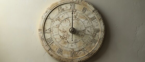 Naklejka premium Antique Wall Clock, Ornate Decorative Timepiece