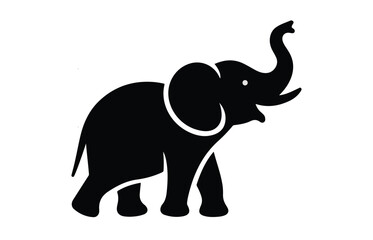 Elephant logo icon. Simple icon of elephant. Elephant flat icon. Elephant sign. Vector illustration