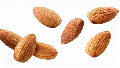 almonds falling mockup cutout