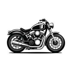 Fototapeta premium motorcycle-bike-heavy--royalty-free-vector--black-