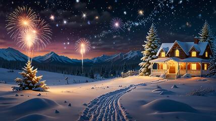Magical Winter Wonderland Scene
