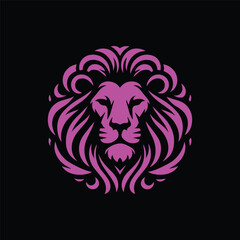 Fototapeta premium elegant masculine vector lion head logo