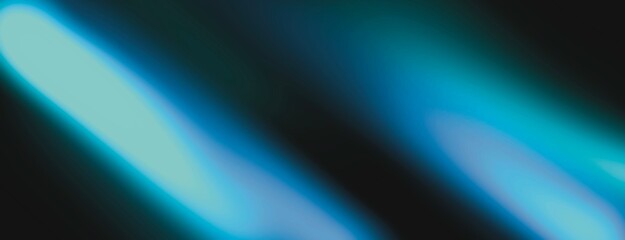 Fototapeta premium Abstract blue light streaks on dark background, soft blurred neon glow effect, futuristic atmospheric design
