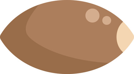 Simple vector icon of a sapodilla fruit, isolated on a white background