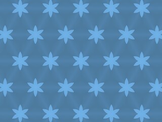 A delicate and calming abstract background with a repeating pattern of blue flowers on a soft blue background.