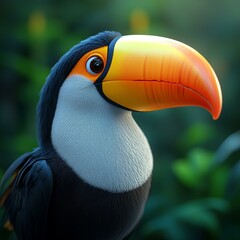 Fototapeta premium 3D Toucan Bird with Vibrant Colors