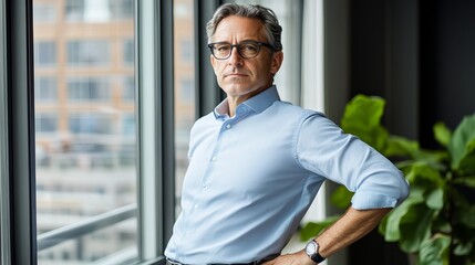 Obraz premium Professional CEO in Modern Office Space
