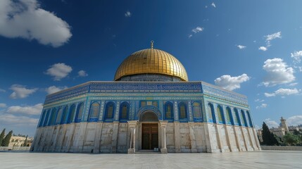 Fototapeta premium Dome of the rock mosque in jerusalem