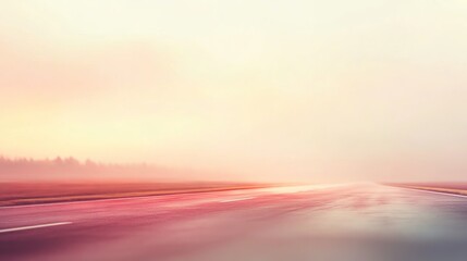 Miraged Highway Stretching into the Horizon