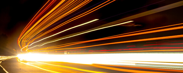 lights of cars with night