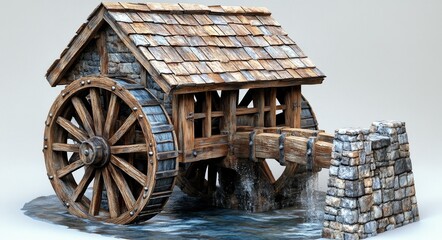 Obraz premium Stone Age Transportation Vehicle Model