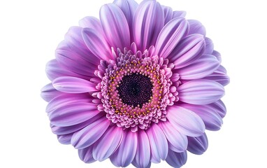 Obraz premium purple flower isolated on white background close up.