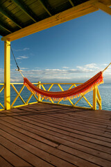 Caribbean Beach hut in Colon island, Bocas del Toro archipelago, Panama - stock photo