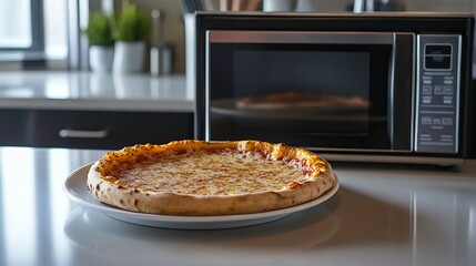Pizza on Kitchen Counter Ready for Cooking
