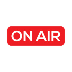 On Air sign vector illustration. Studio recording or live streaming symbol. Flat design style.