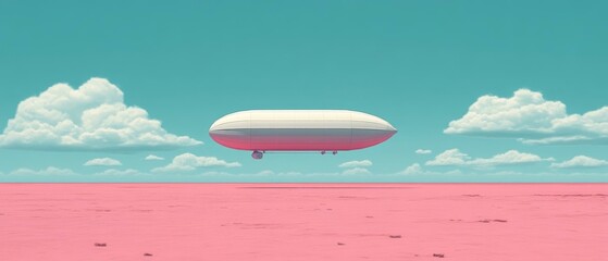 Naklejka premium The Great Pink Desert Adventure