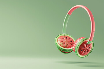 Watermelon shaped headphones