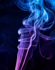 Abstract blue and purple smoke