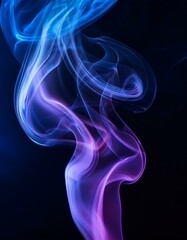 Naklejka premium Purple and blue smoke swirls