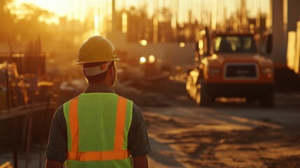 The Worker at Construction Site