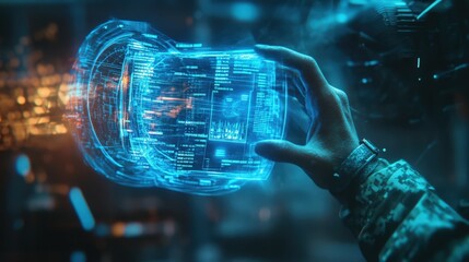 Futuristic holographic interface display