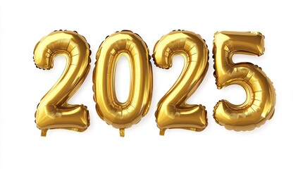 Happy begining New Year Celebration start 2025 Sparkles Banner, With colorful number illustrations
