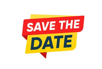 Save The Date banner isolated design template