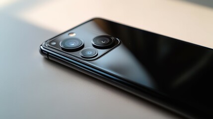 Obraz premium close-up of modern smartphone camera lens