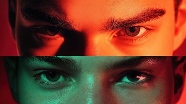 intense eyes in dramatic lighting