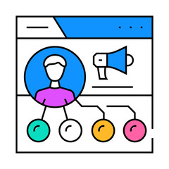 affiliate marketing line icon vector. affiliate marketing sign. isolated symbol illustration