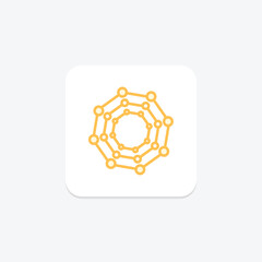 Graphene duotone line icon , vector, pixel perfect, illustrator file