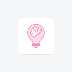 Creative Brain duotone line icon , vector, pixel perfect, illustrator file