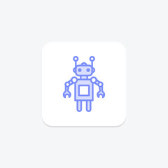 Security Robot duotone line icon , vector, pixel perfect, illustrator file