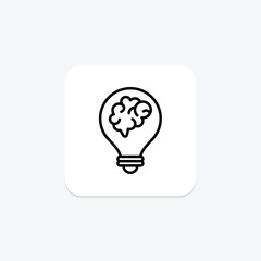 Creative Brain line icon , vector, pixel perfect, illustrator file