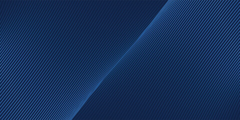 Navy blue abstract background with halftone wavy smooth pattern. Small spot light box. Curve line, cosmic galaxy space. Festive BG for social media, birthday party invitation