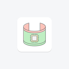 Panorama lineal color icon , vector, pixel perfect, illustrator file