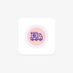 AI in Logistic color circle icon , vector, pixel perfect, illustrator file