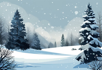 winter forest landscape